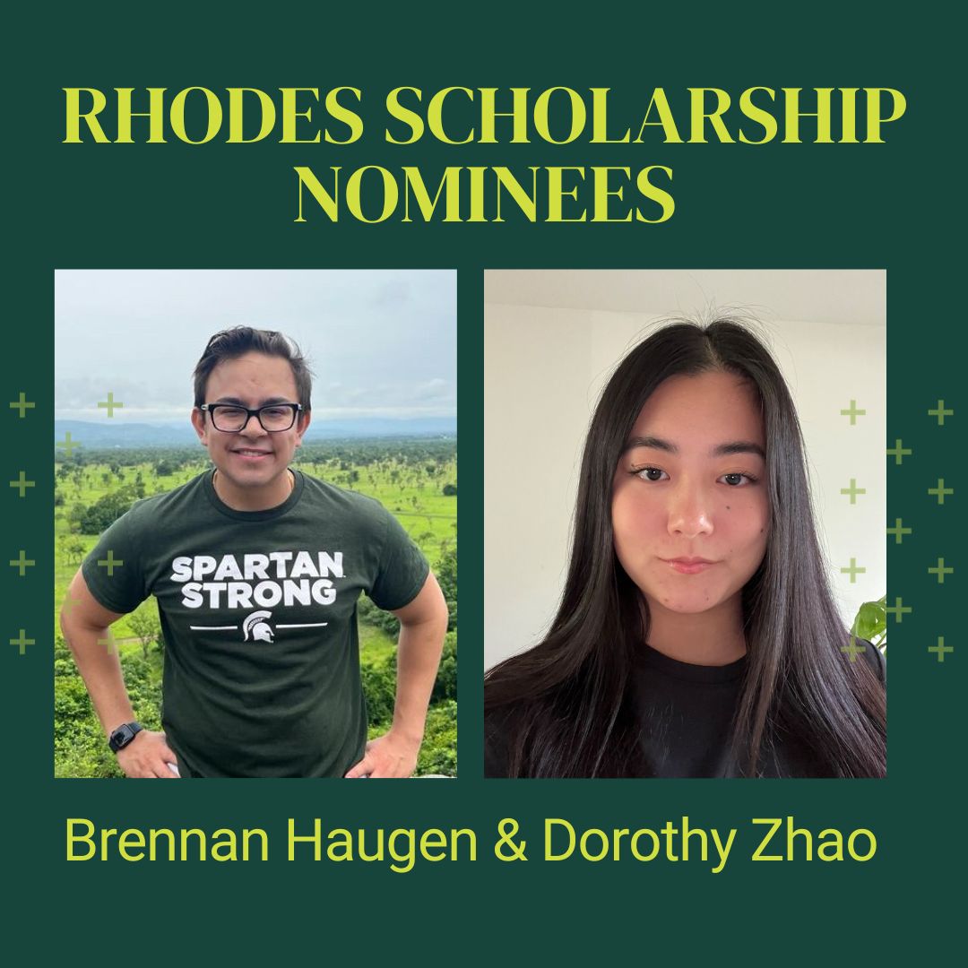 Two Psychology students among eight MSU nominees for the prestigious Rhodes Scholarship